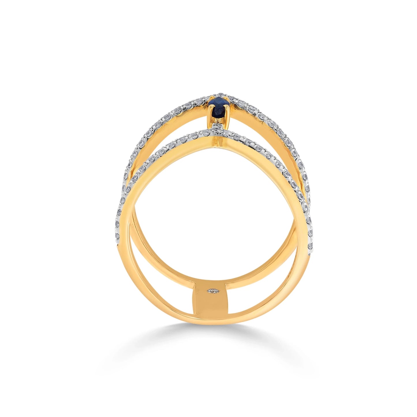 Toren Sapphire Vortex Ring - Zen Diamond India