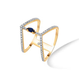 Toren Sapphire Vortex Ring - Zen Diamond India