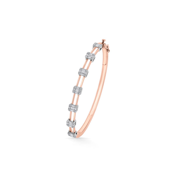 Enchante Rose Sparkle Track Bracelet - Zen Diamond India
