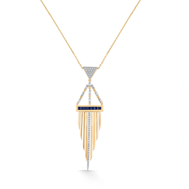 Soirée Daggerfall Noir Fringe Pendant - Zen Diamond India