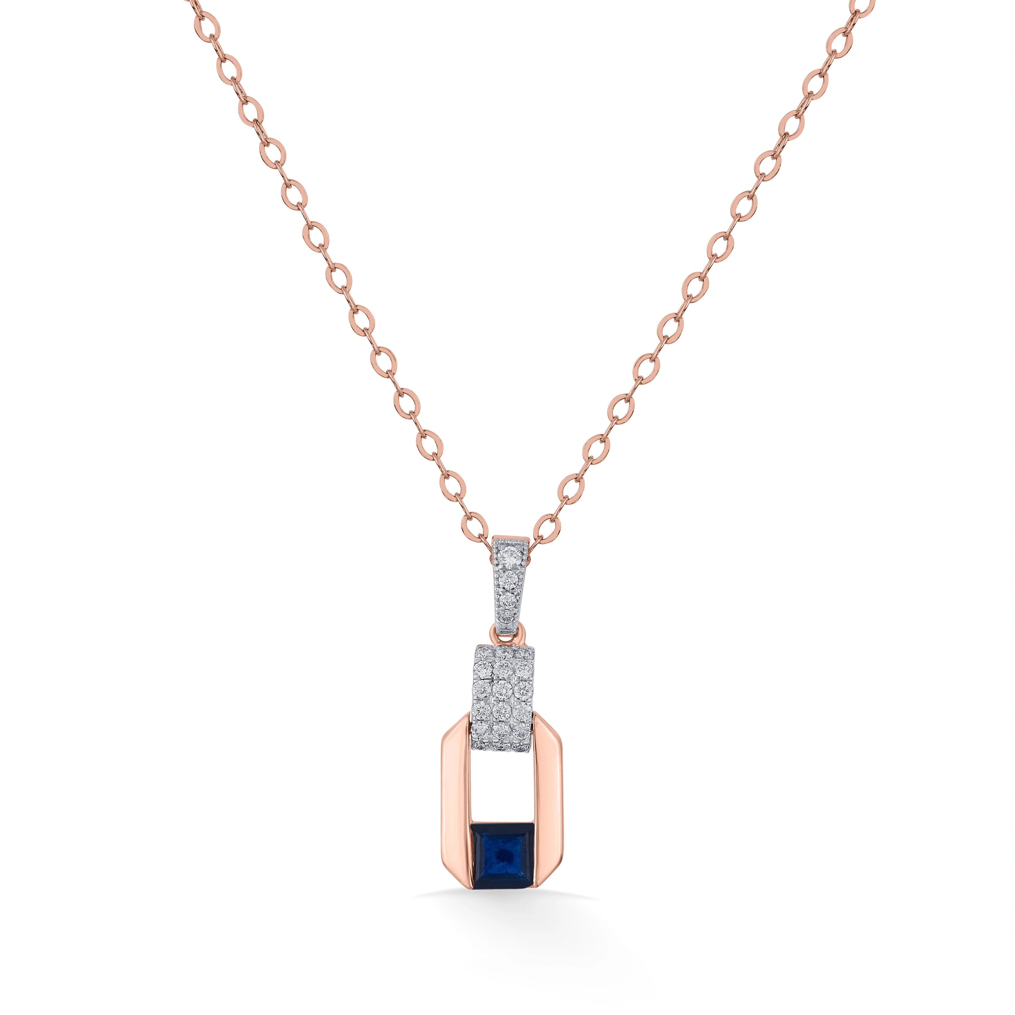 Sapphire Prism Luxe Pendant - Zen Diamond India