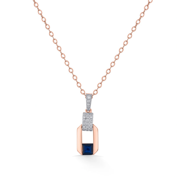 Sapphire Prism Luxe Pendant - Zen Diamond India
