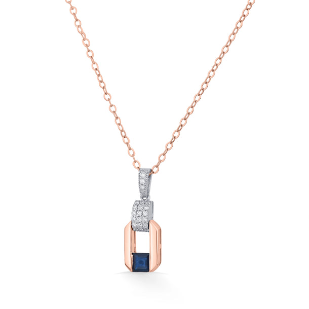 Sapphire Prism Luxe Pendant - Zen Diamond India