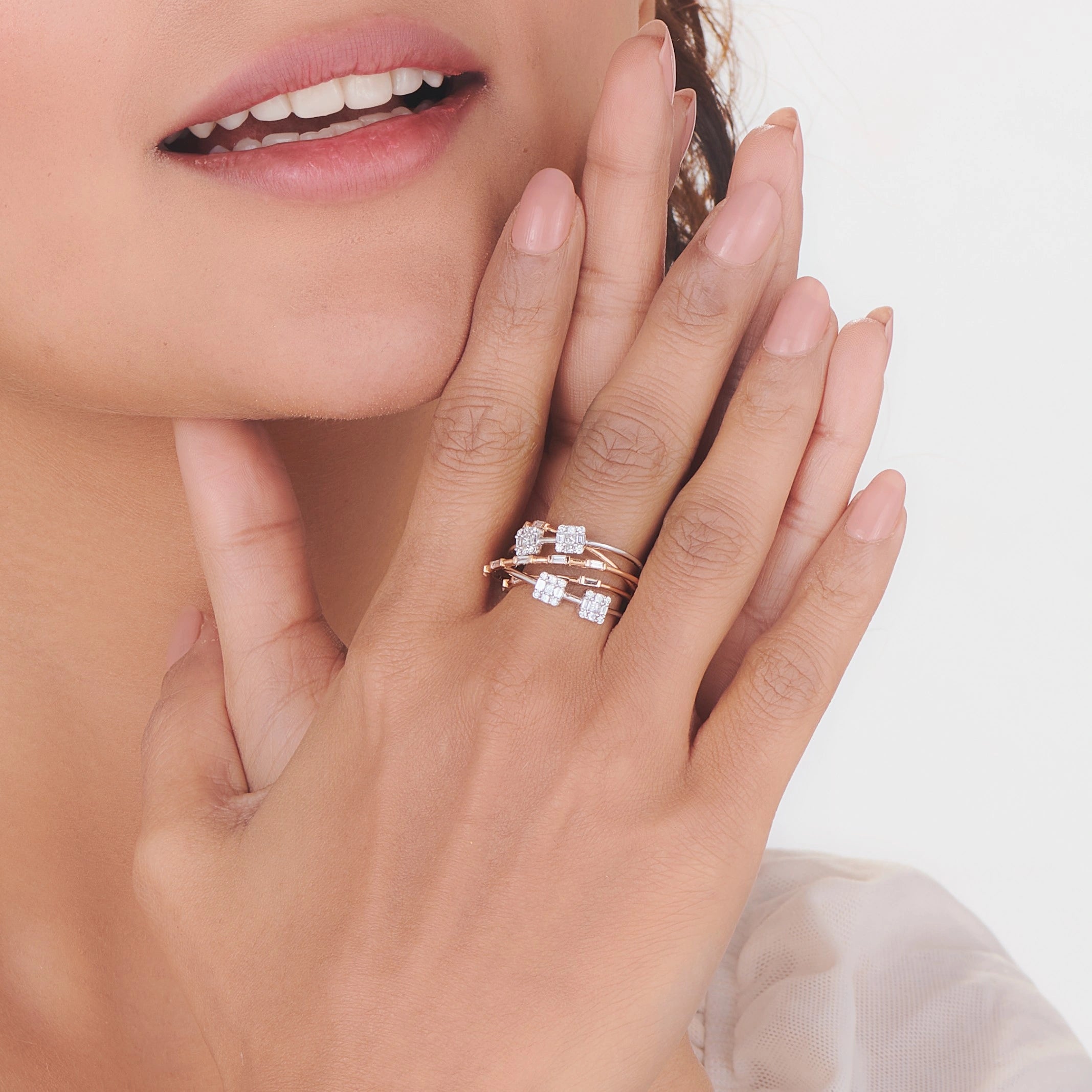 Enchante Contemporary Couture Baguette Ring