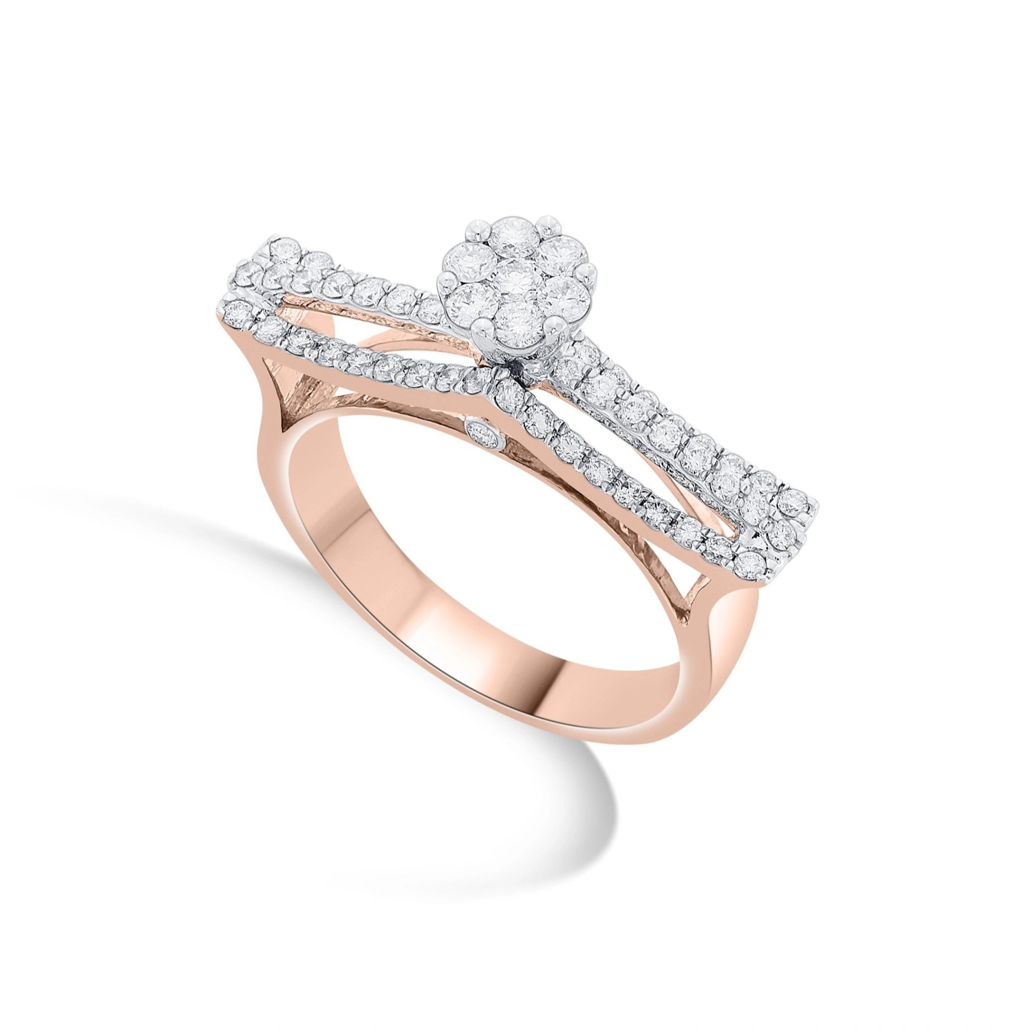 Enchante Luxe Floral Cluster Contour Ring