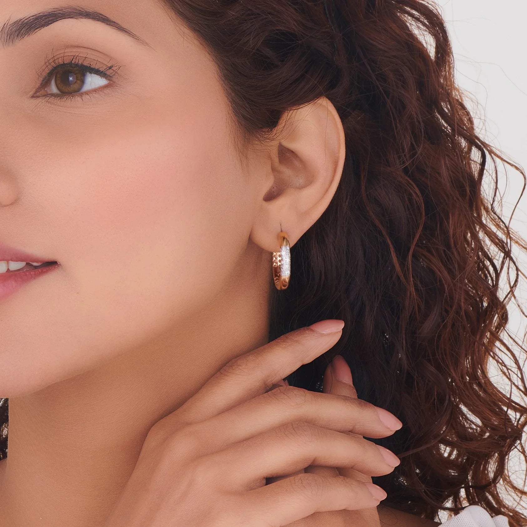 Soiree Starlight Groove Hoops - Zen Diamond India