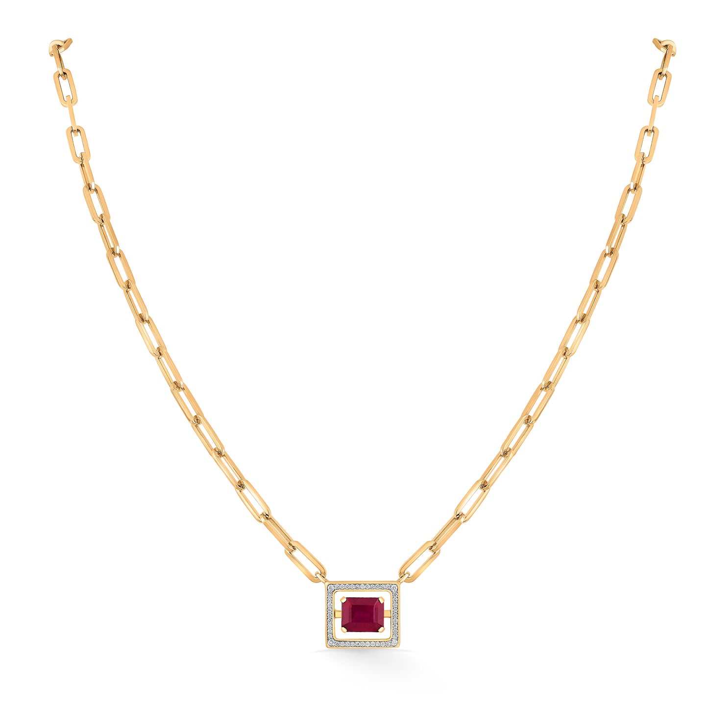 Crimson Majesty Pendant - Zen Diamond India
