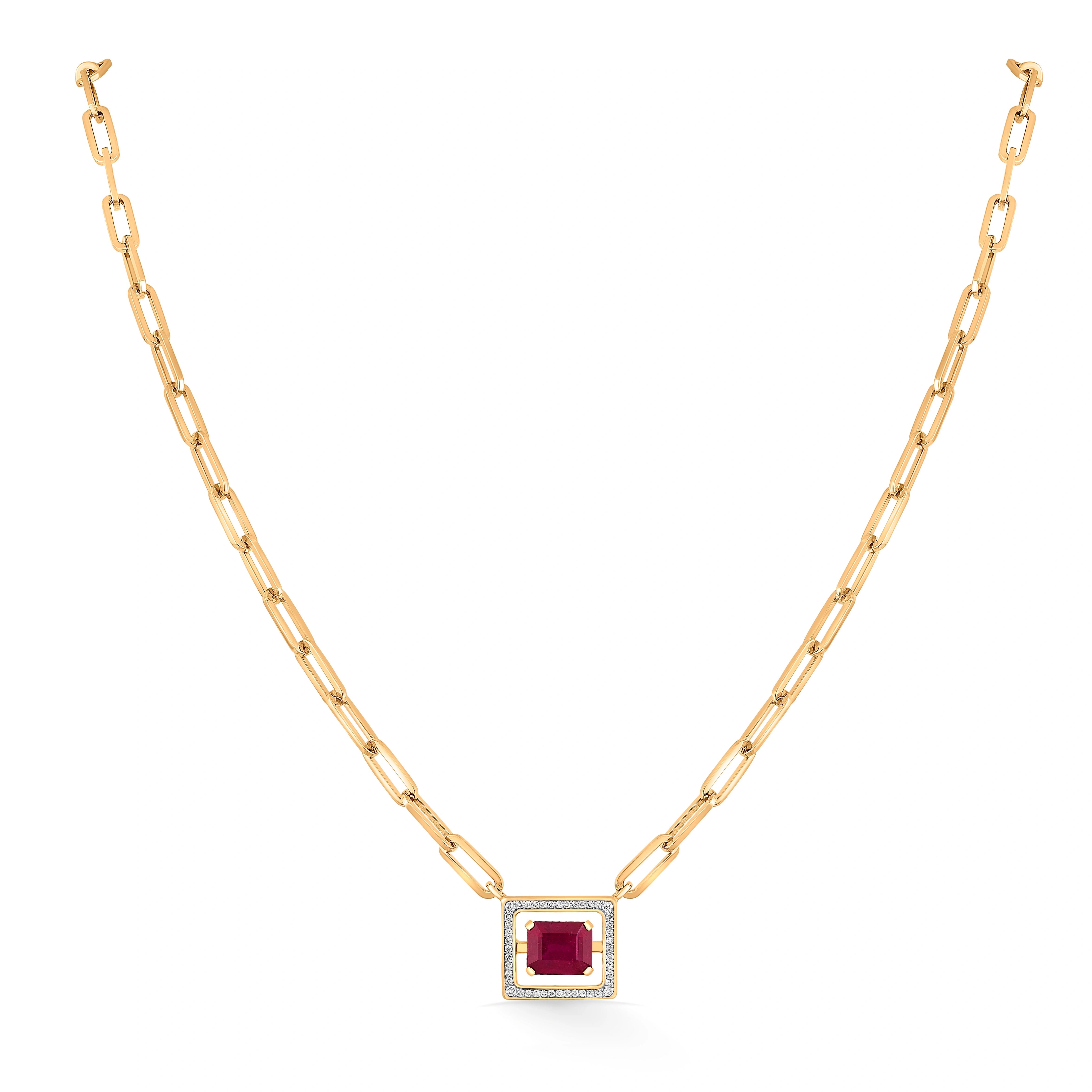 Crimson Majesty Pendant - Zen Diamond India