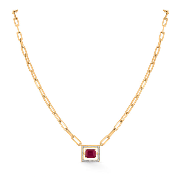 Crimson Majesty Pendant - Zen Diamond India