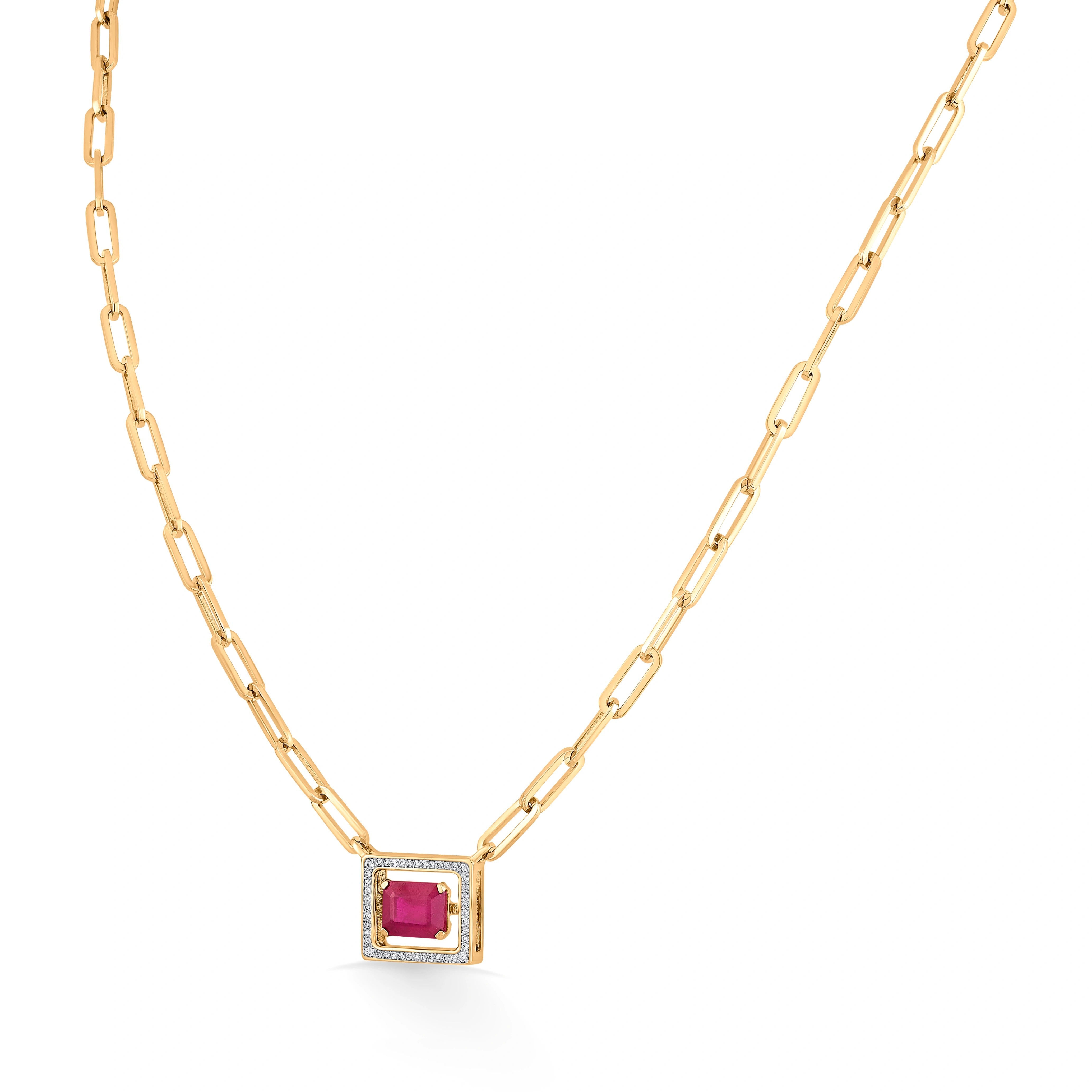 Crimson Majesty Pendant - Zen Diamond India