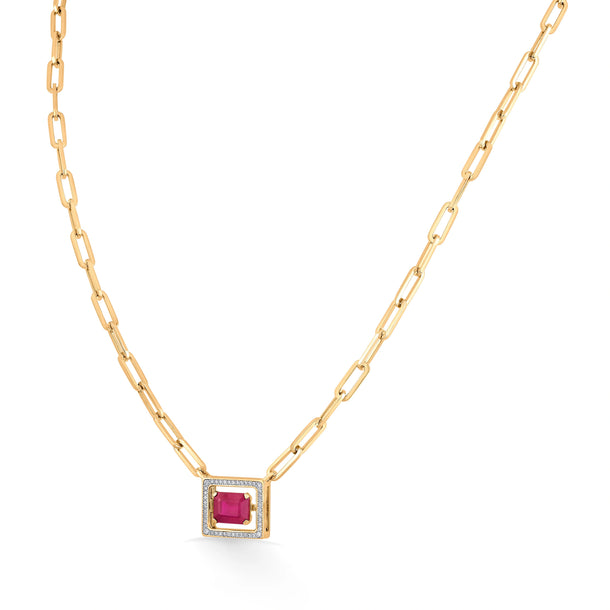 Crimson Majesty Pendant - Zen Diamond India