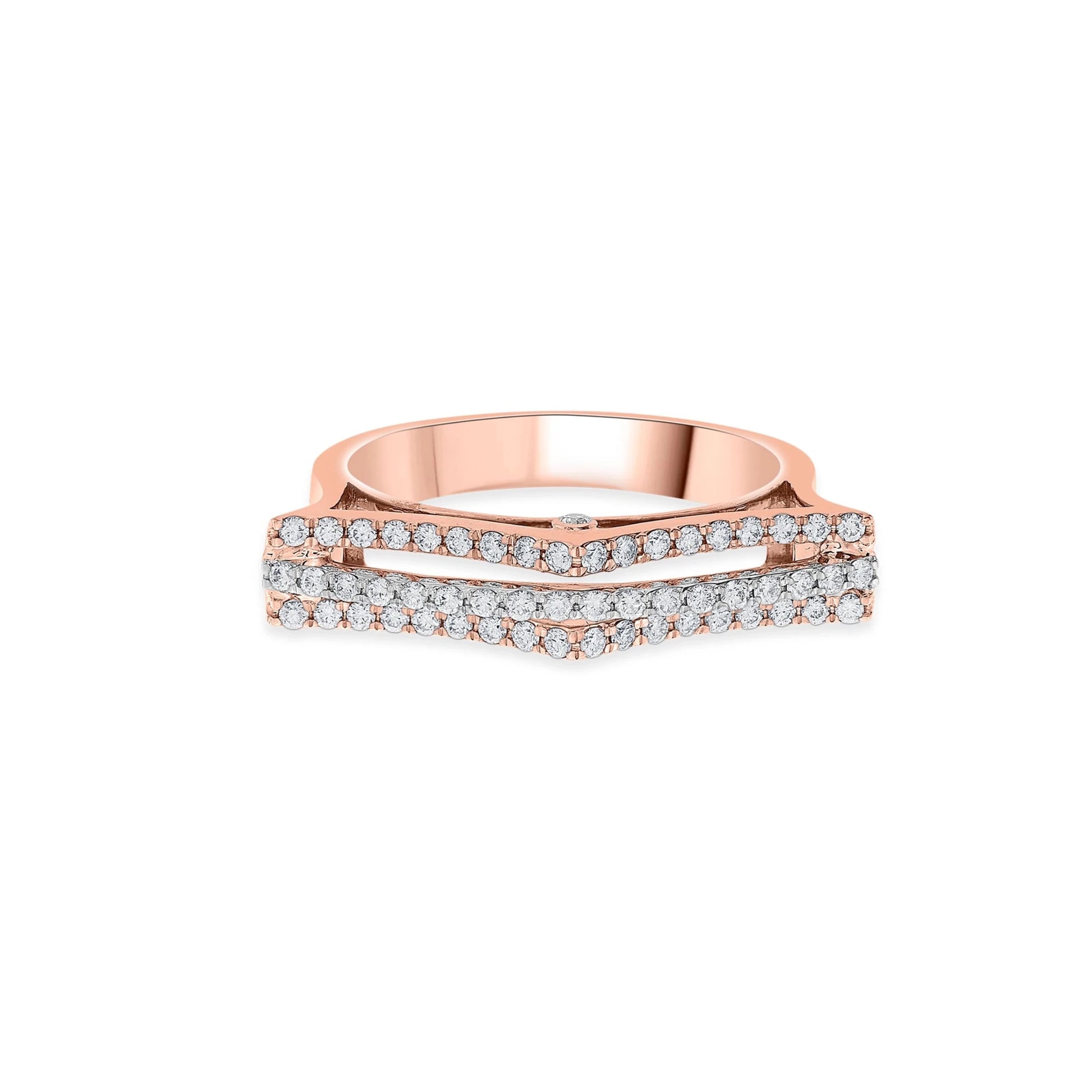 Enchante Luxe V - Shaped Pave Enhancer - Zen Diamond India