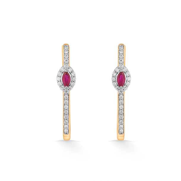 Toren Crimson Orbit Drops - Zen Diamond India
