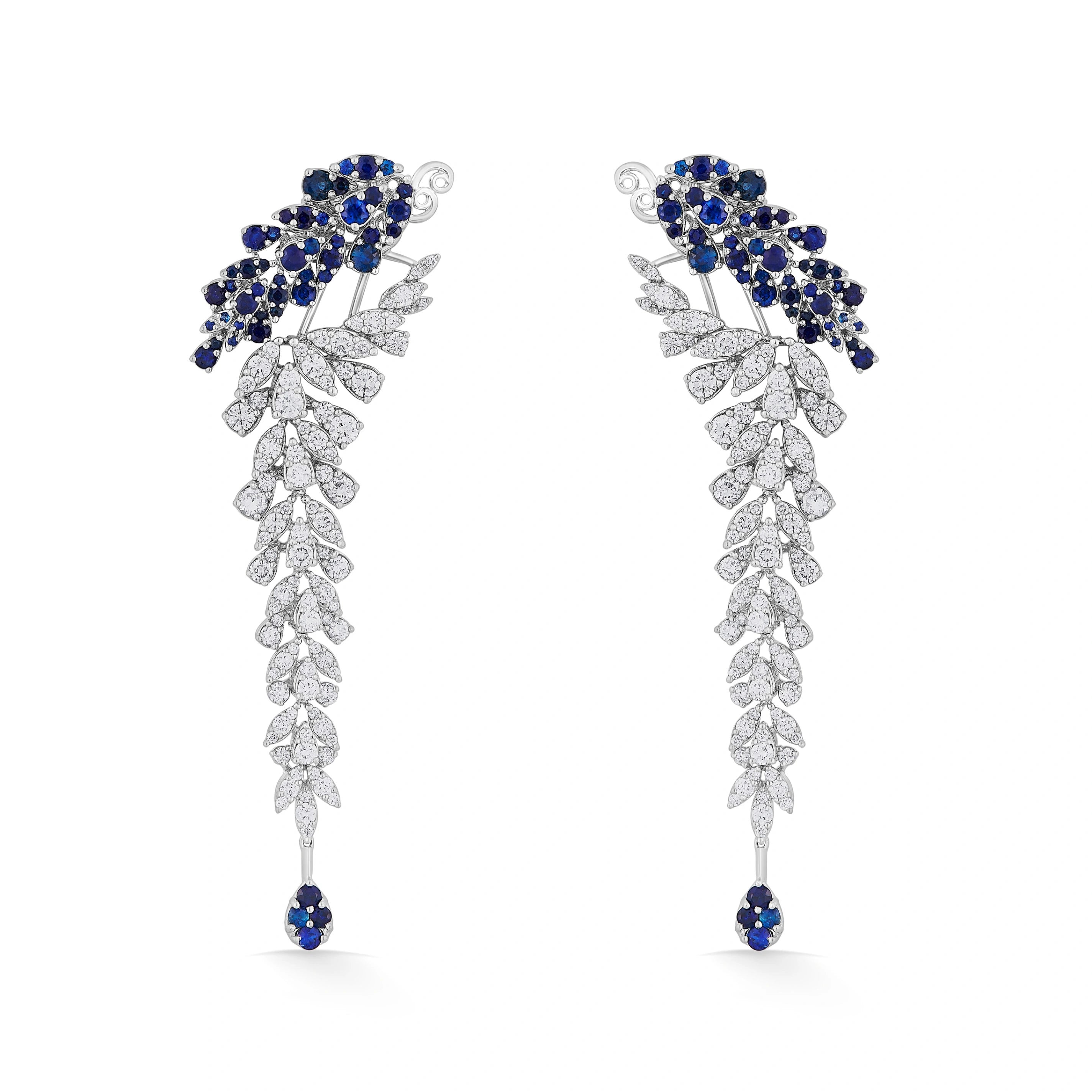 Toren Midnight Vine Danglers - Zen Diamond India