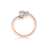 Solitaire Petal Pave Ring - Zen Diamond India