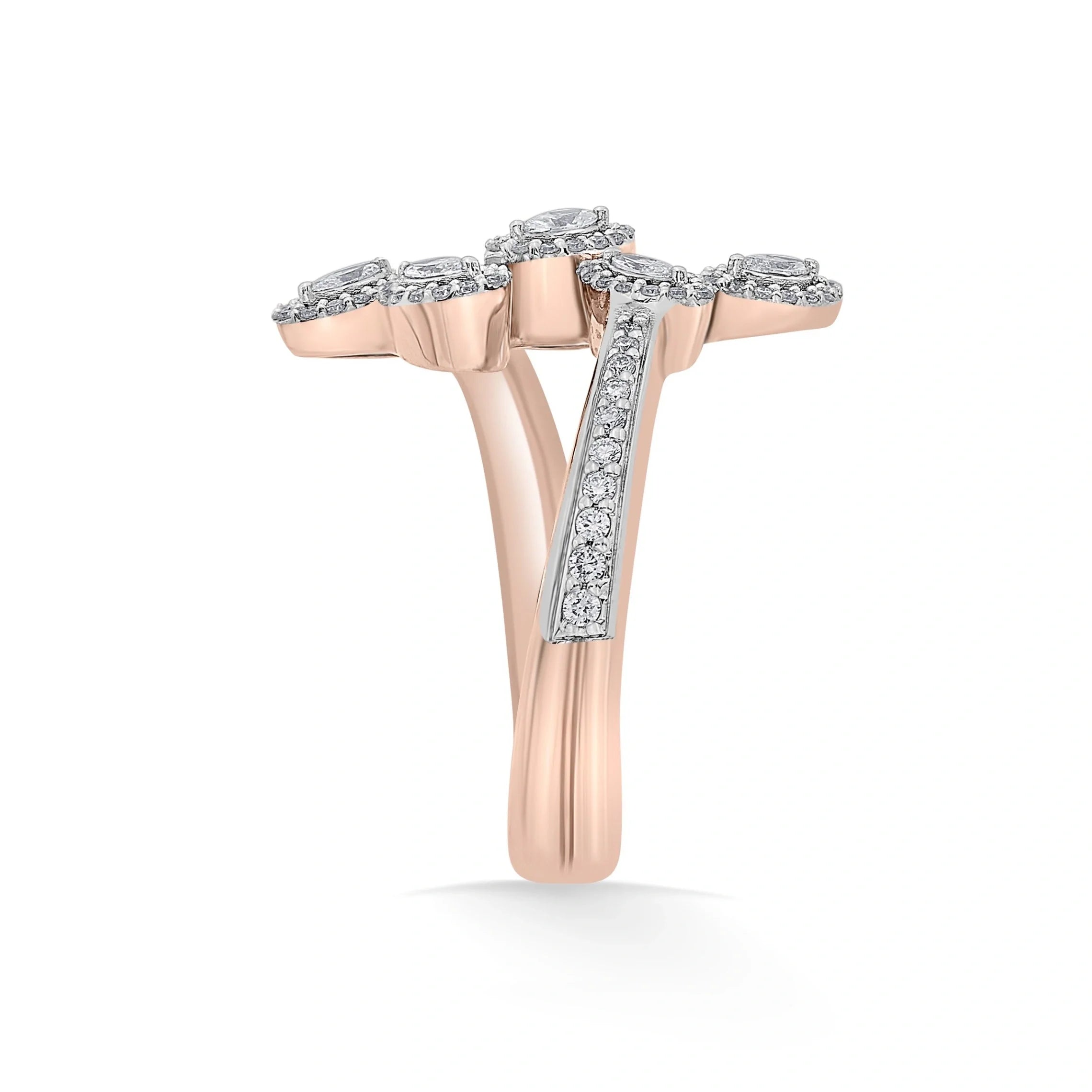 Zen Pirlanta Petal Pave Ring - Zen Diamond India