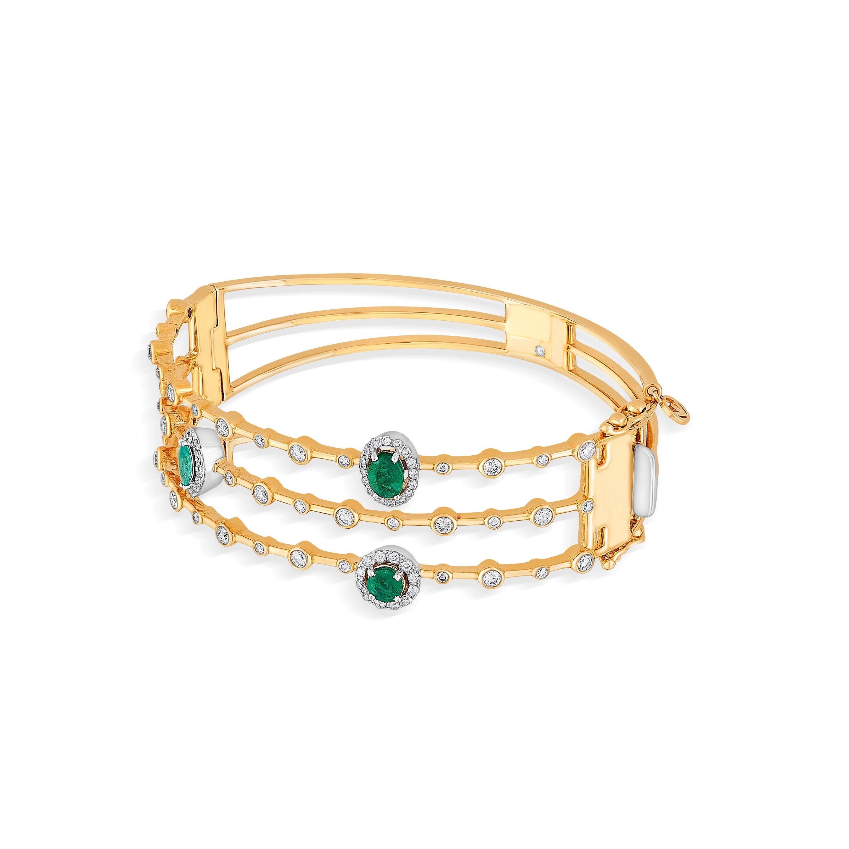 Toren Emerald Bloom Trellis Bracelet - Zen Diamond India