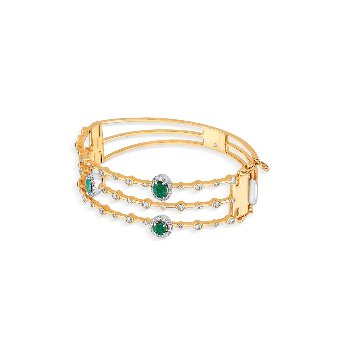 Toren Emerald Bloom Trellis Bracelet - Zen Diamond India