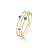 Toren Emerald Bloom Trellis Bracelet - Zen Diamond India