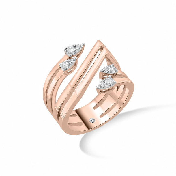 Soiree Vortex Glint Diamond Split Ring