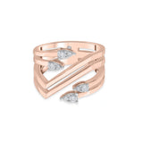 Soiree Vortex Glint Diamond Split Ring - Zen Diamond India