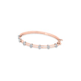 Enchante Minimalist Cluster Track Bracelet - Zen Diamond India