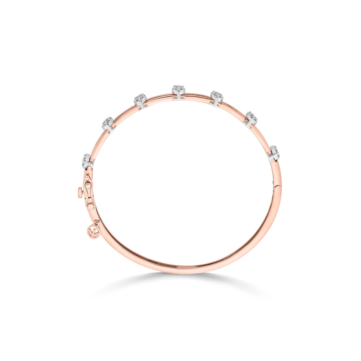 Enchante Minimalist Cluster Track Bracelet - Zen Diamond India