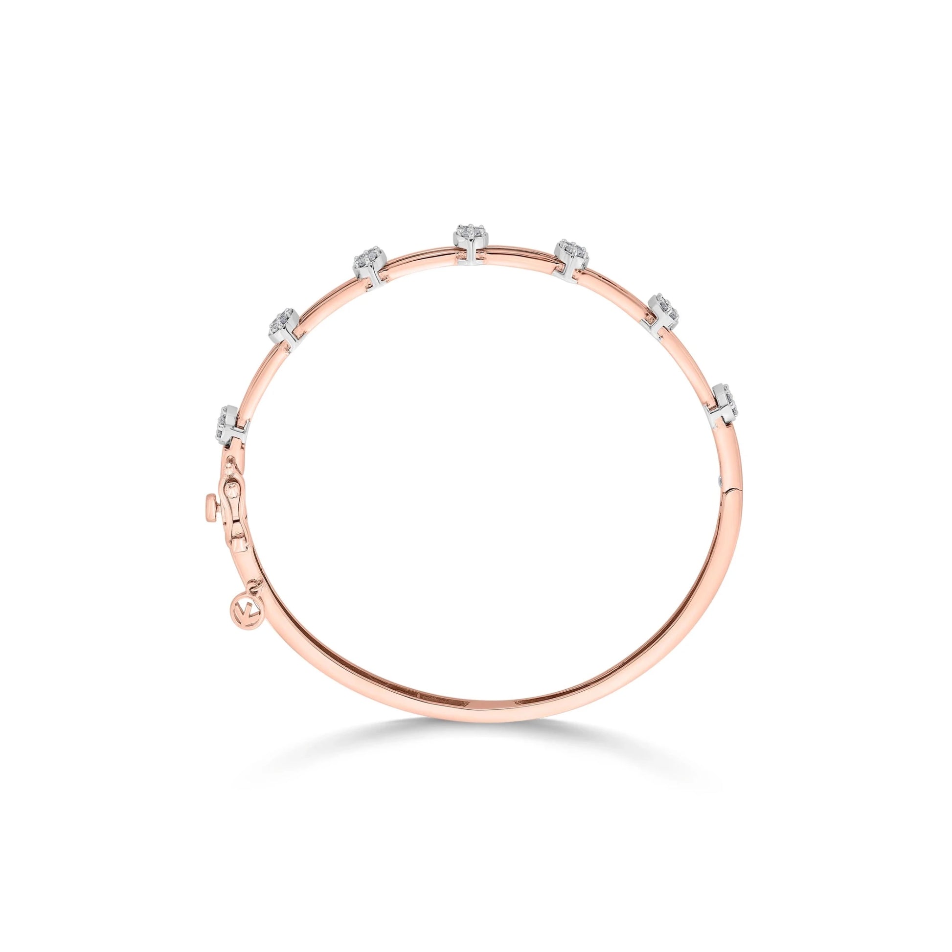 Enchante Minimalist Cluster Track Bracelet - Zen Diamond India
