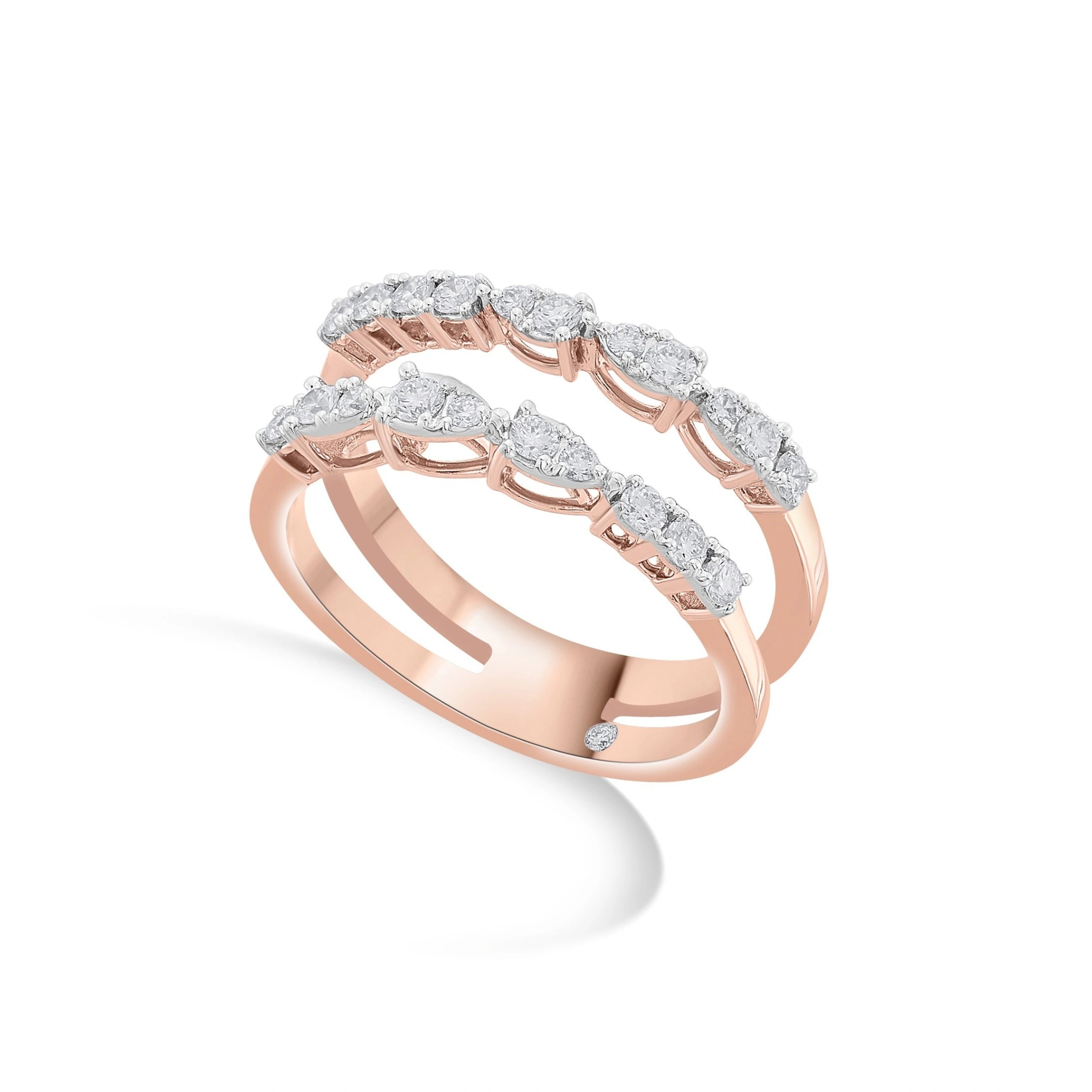 Enchante Luxe Open Pave Petal Band