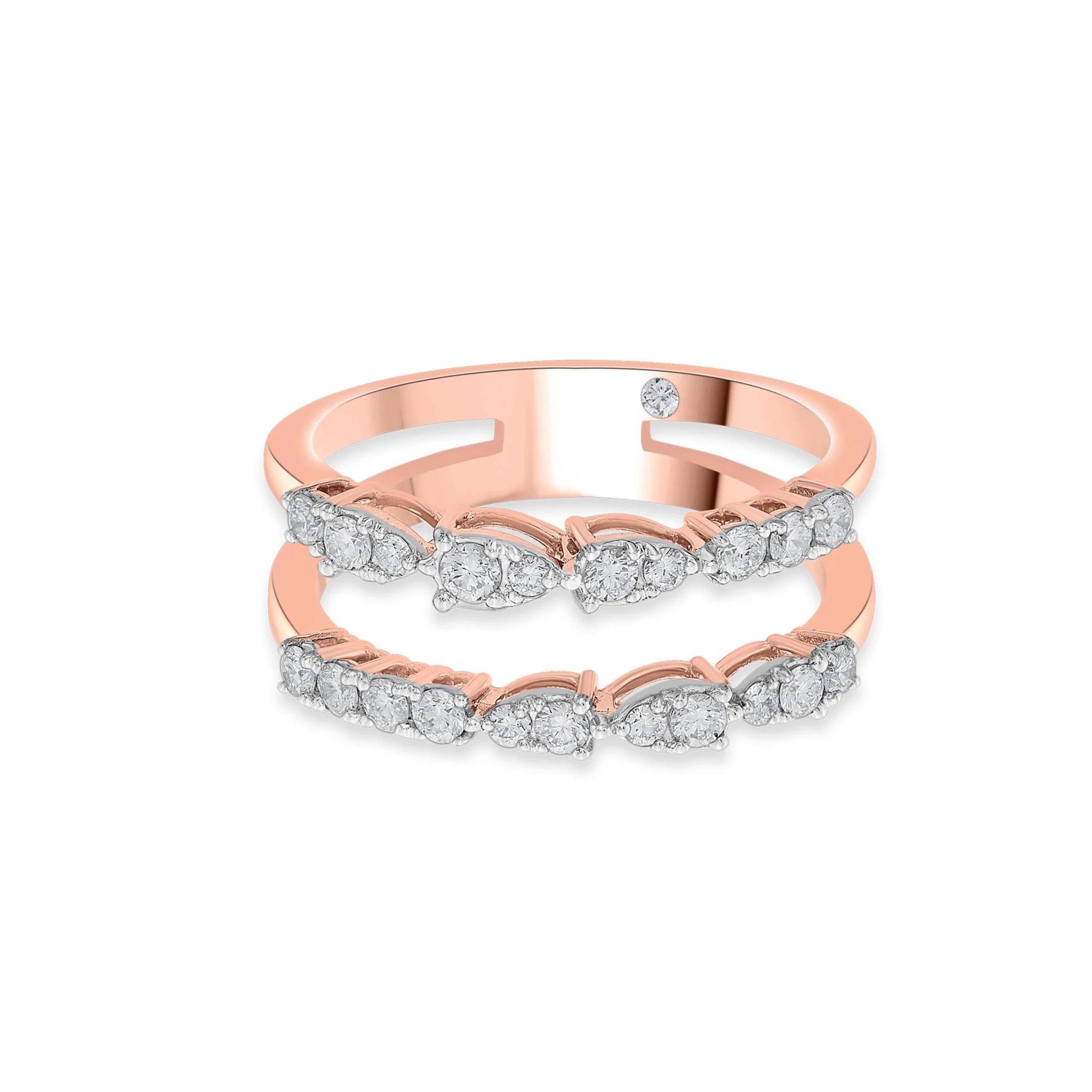 Enchante Luxe Open Pave Petal Band - Zen Diamond India