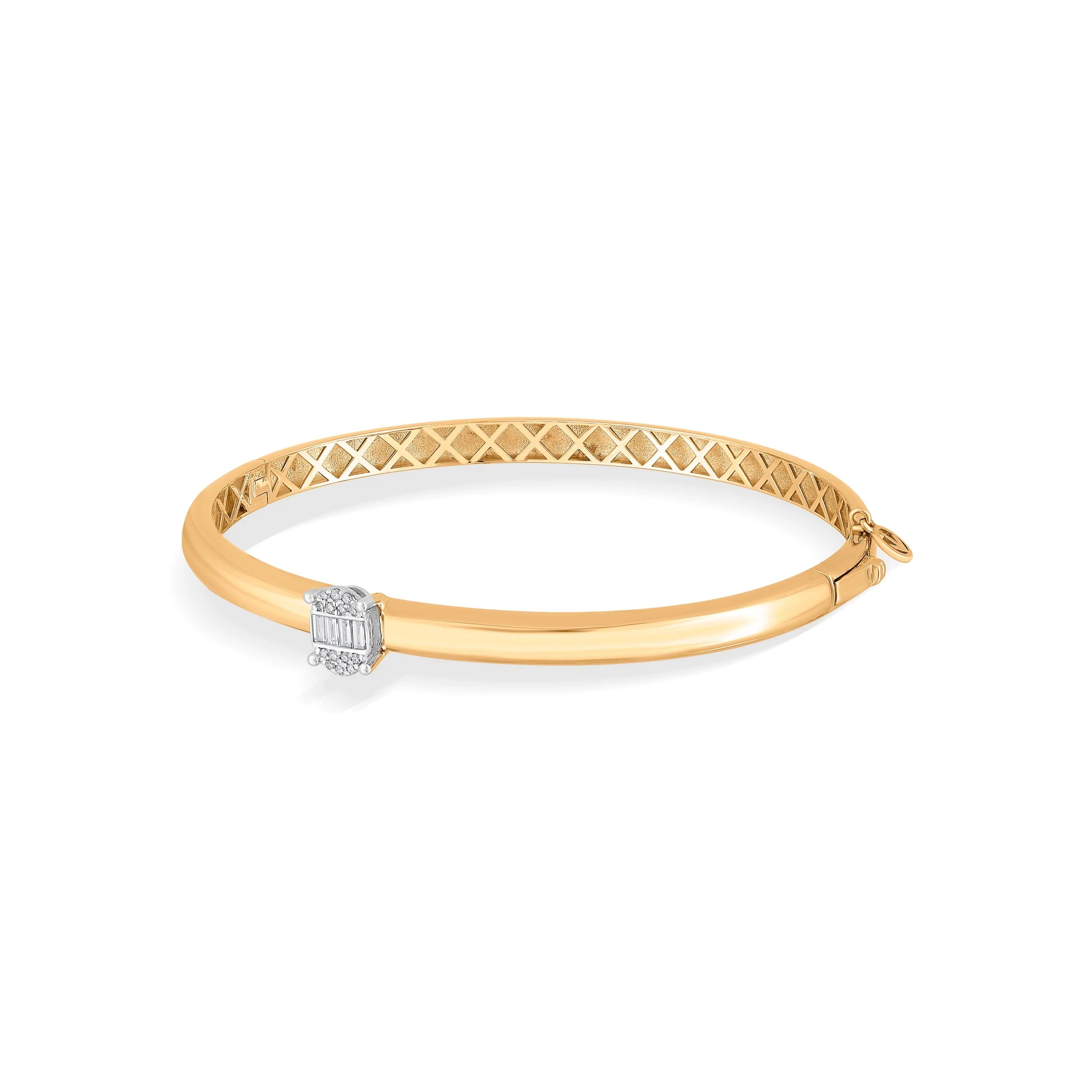 Soirée Luxe Glimmer Bar Bangle - Zen Diamond India