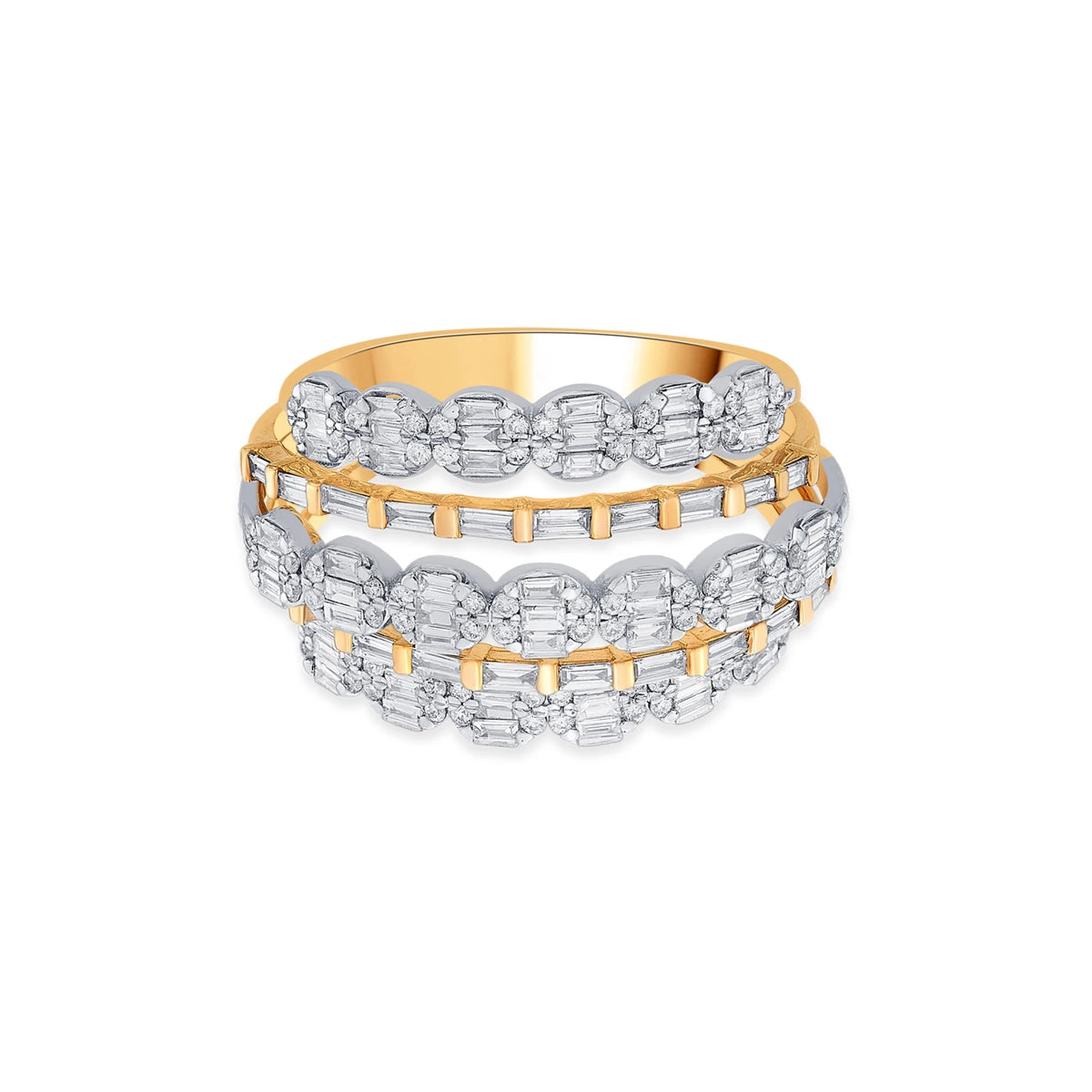 Enchante Majestic Mixed - Cut Stacker Ring - Zen Diamond India
