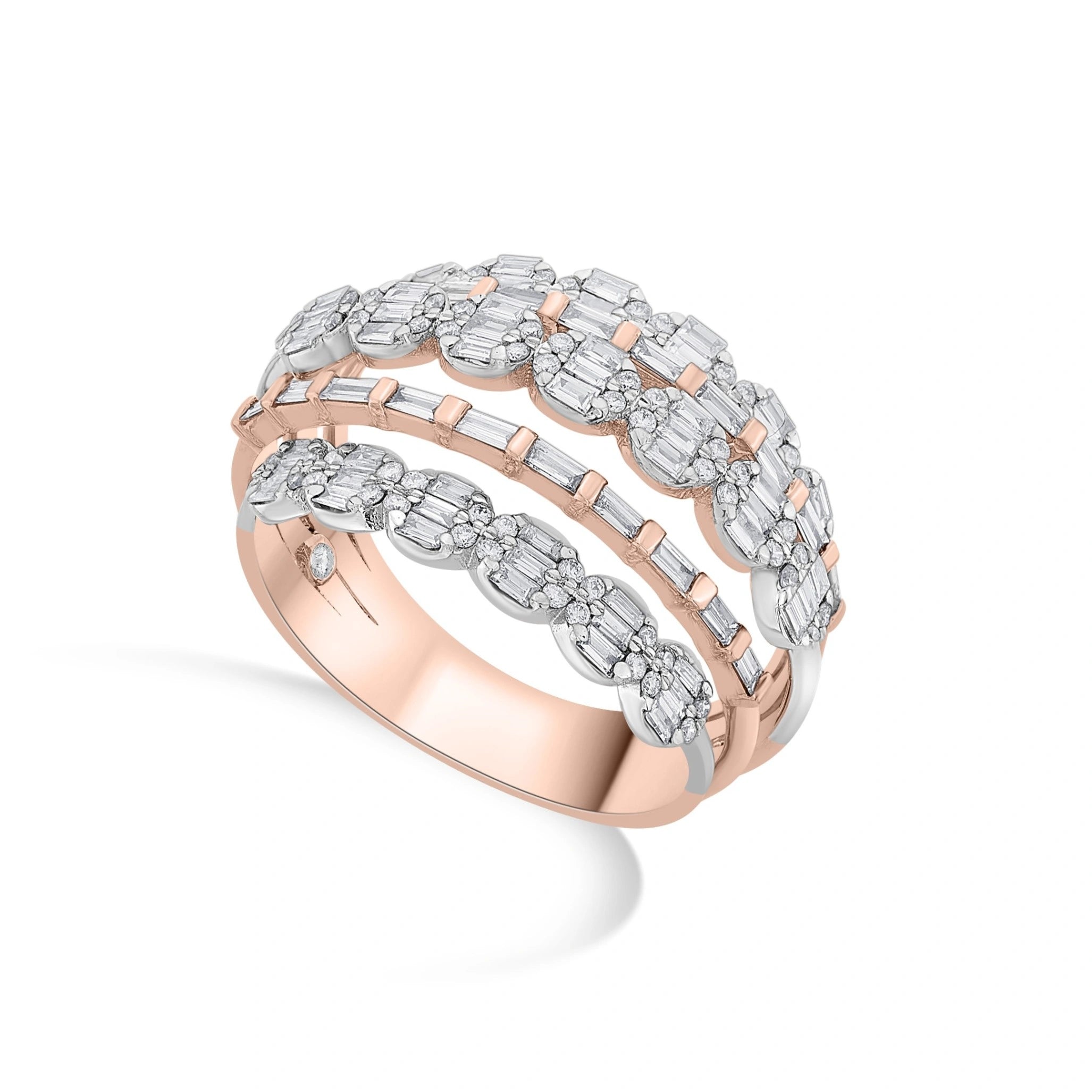 Enchante Majestic Mixed-Cut Stacker Ring