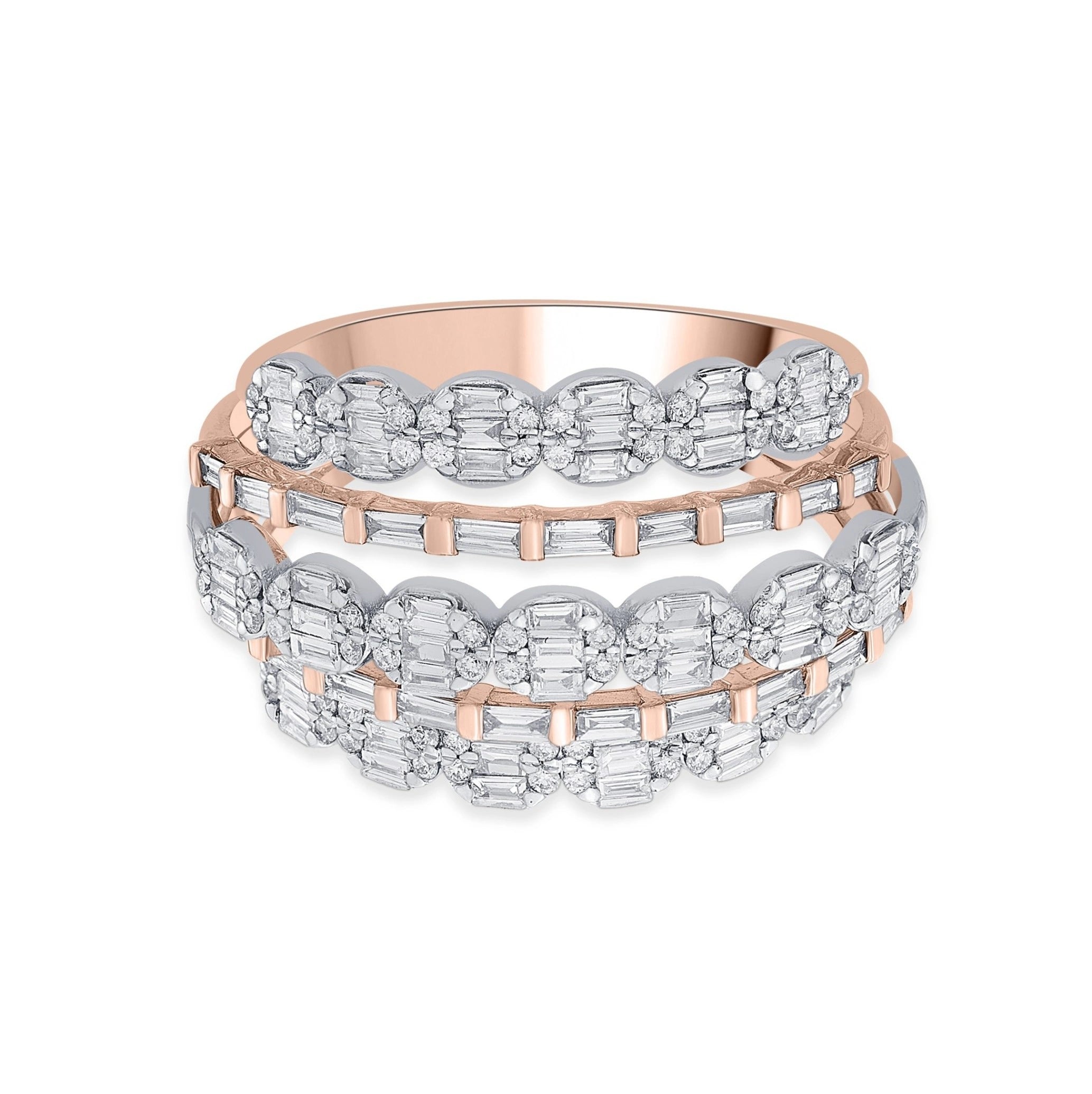 Enchante Majestic Mixed-Cut Stacker Ring