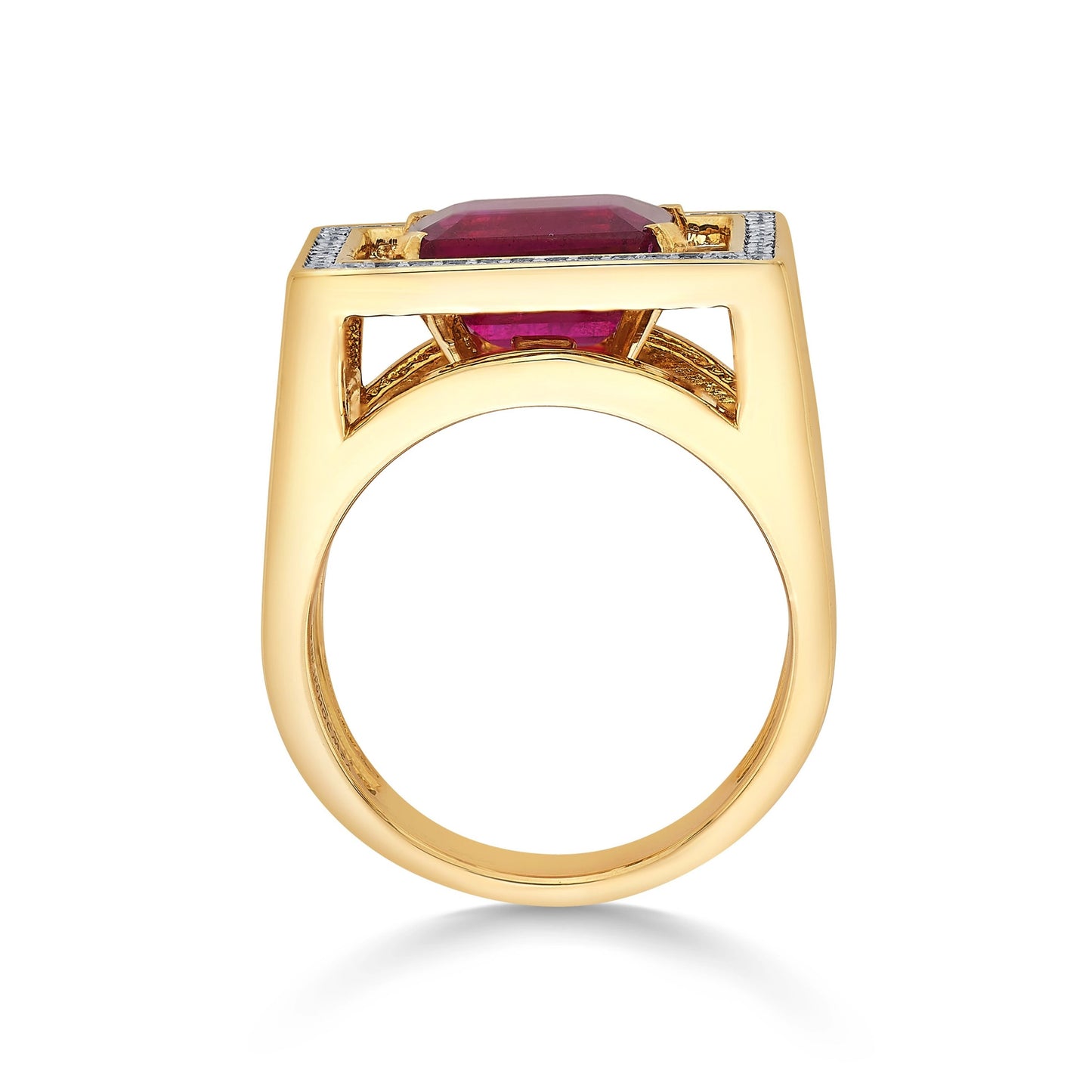 Toren Fiery Square Crown Ring