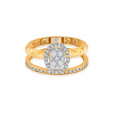 Soiree Dazzling Duo Halo Ring - Zen Diamond India