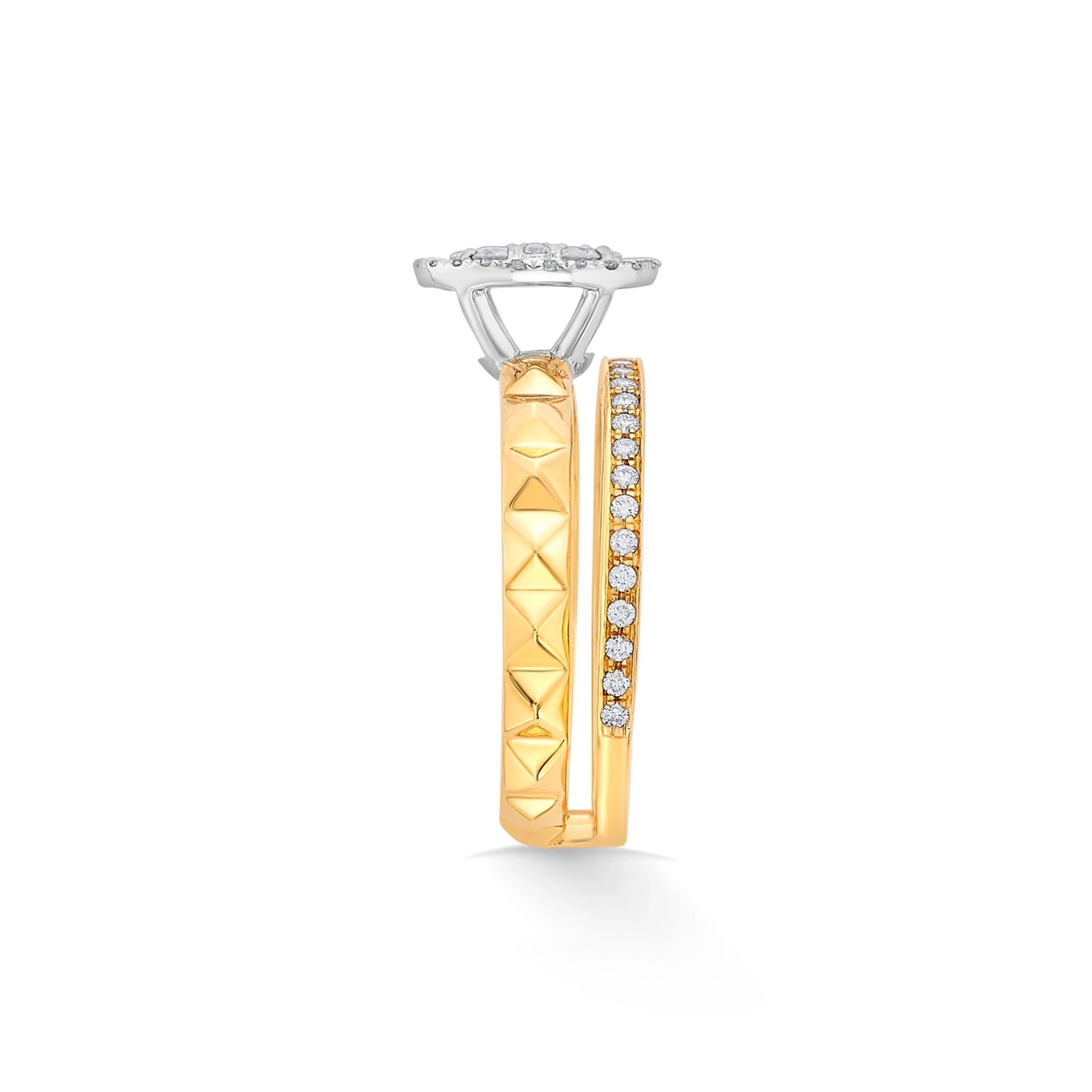 Soiree Dazzling Duo Halo Ring - Zen Diamond India