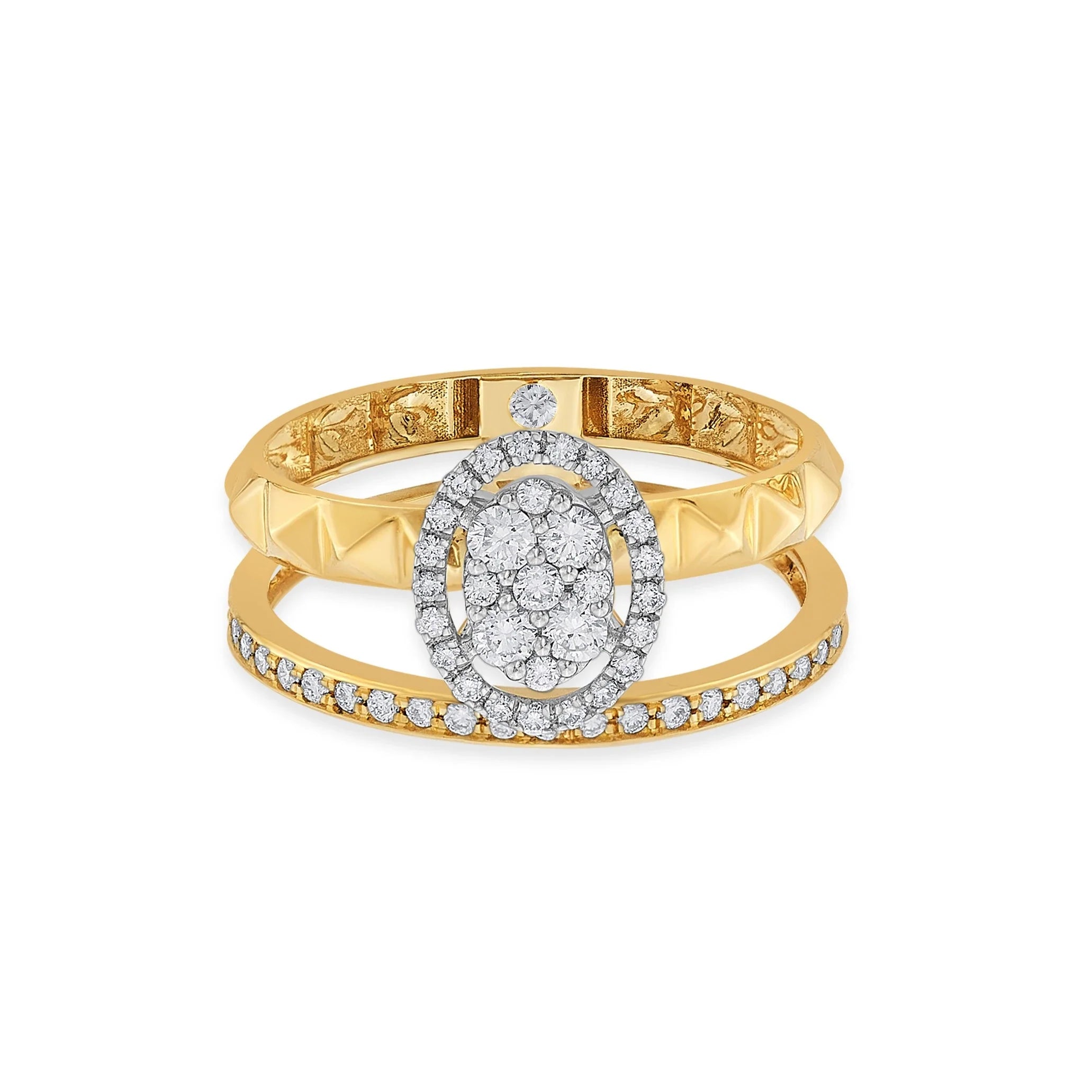 Soirée Starlit Oval Aura Ring - Zen Diamond India