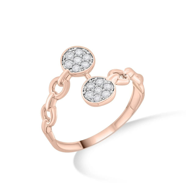 Cuban Rhythm Pave Link Ring