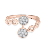 Cuban Rhythm Pave Link Ring