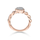 Tender Heart Cuban Link Diamond Ring