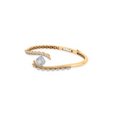 Enchante Diamond Crescent Torque Bracelet - Zen Diamond India