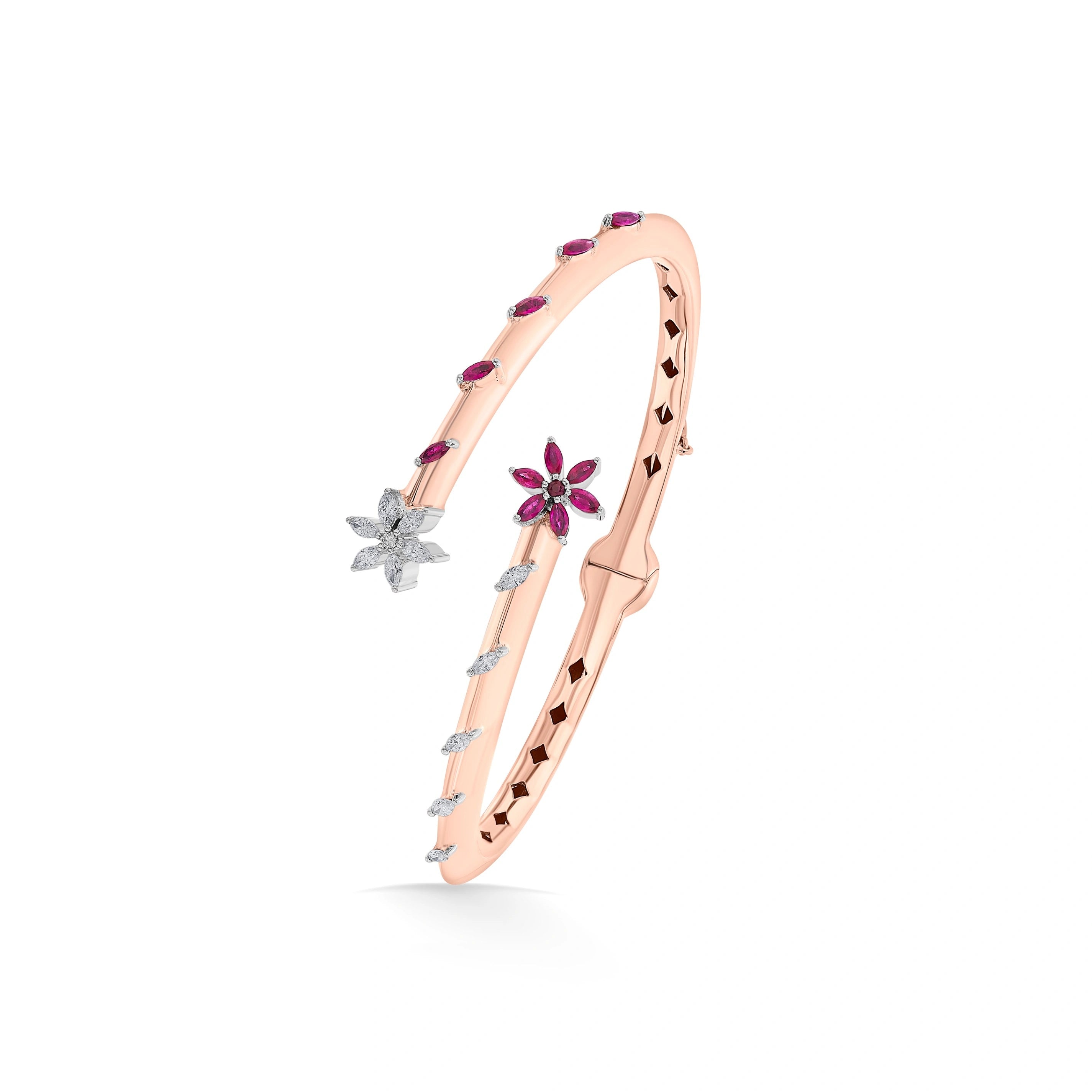 Toren Blooming Vine Wrap Bracelet - Zen Diamond India