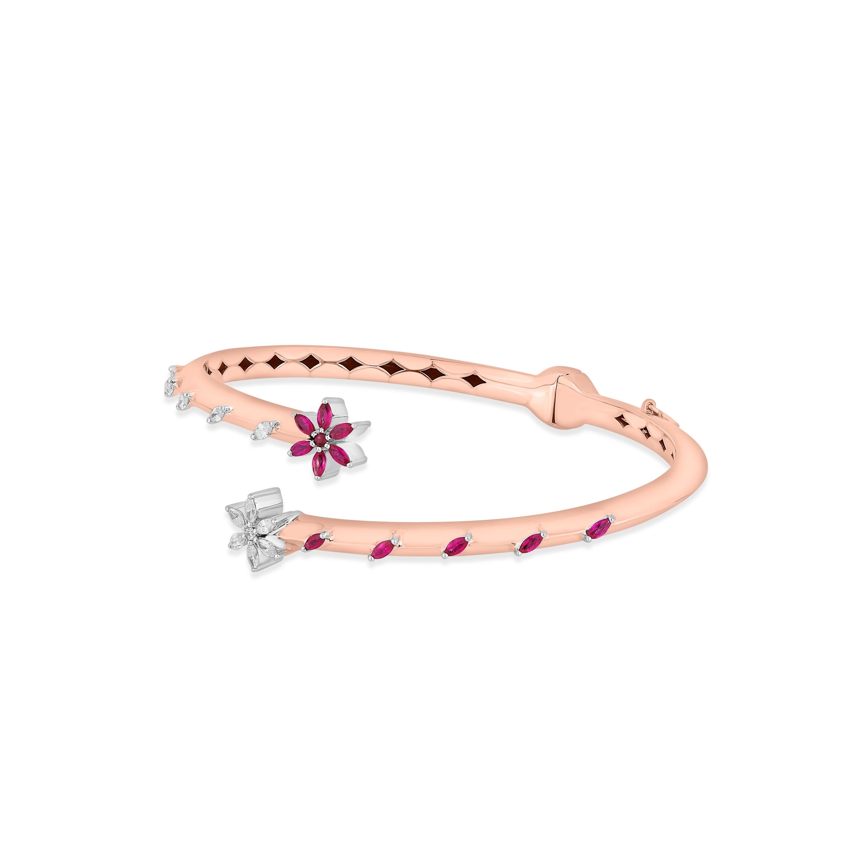 Toren Blooming Vine Wrap Bracelet - Zen Diamond India