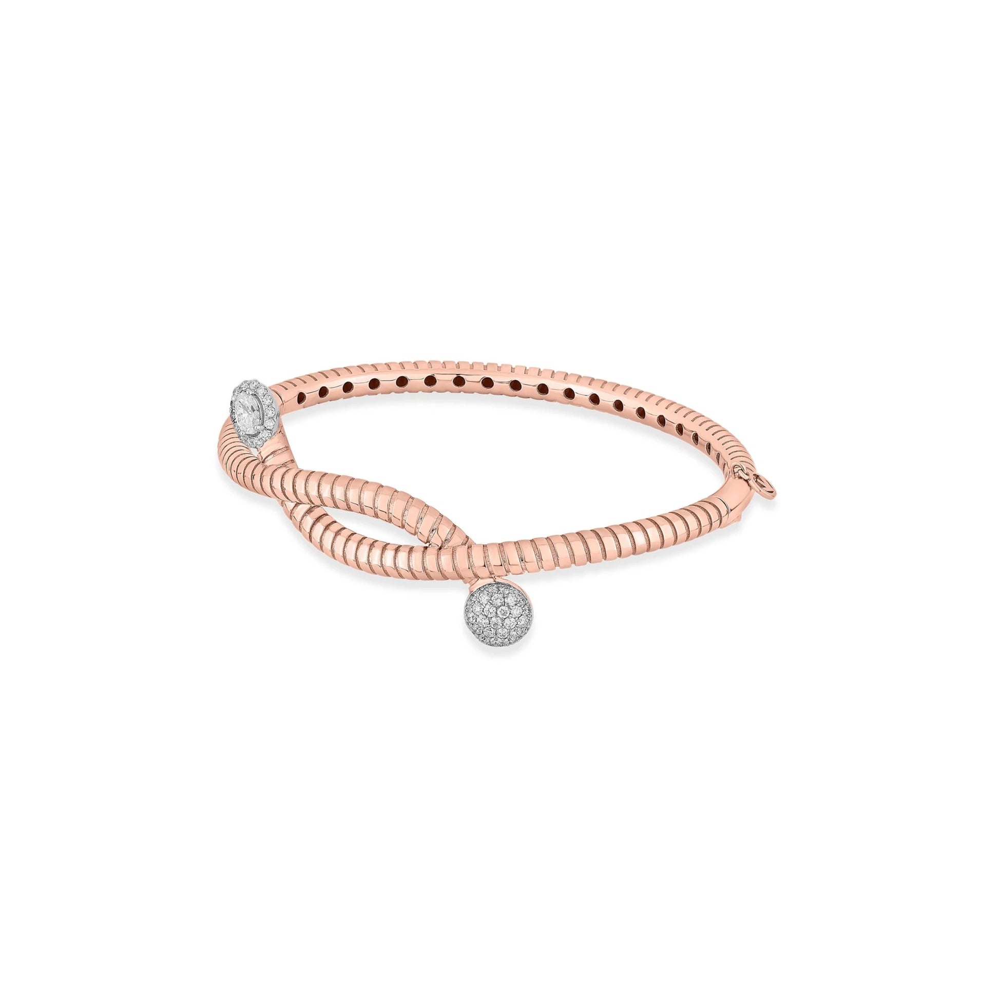 Soiree Inferno Twisted Oval Bracelet - Zen Diamond India