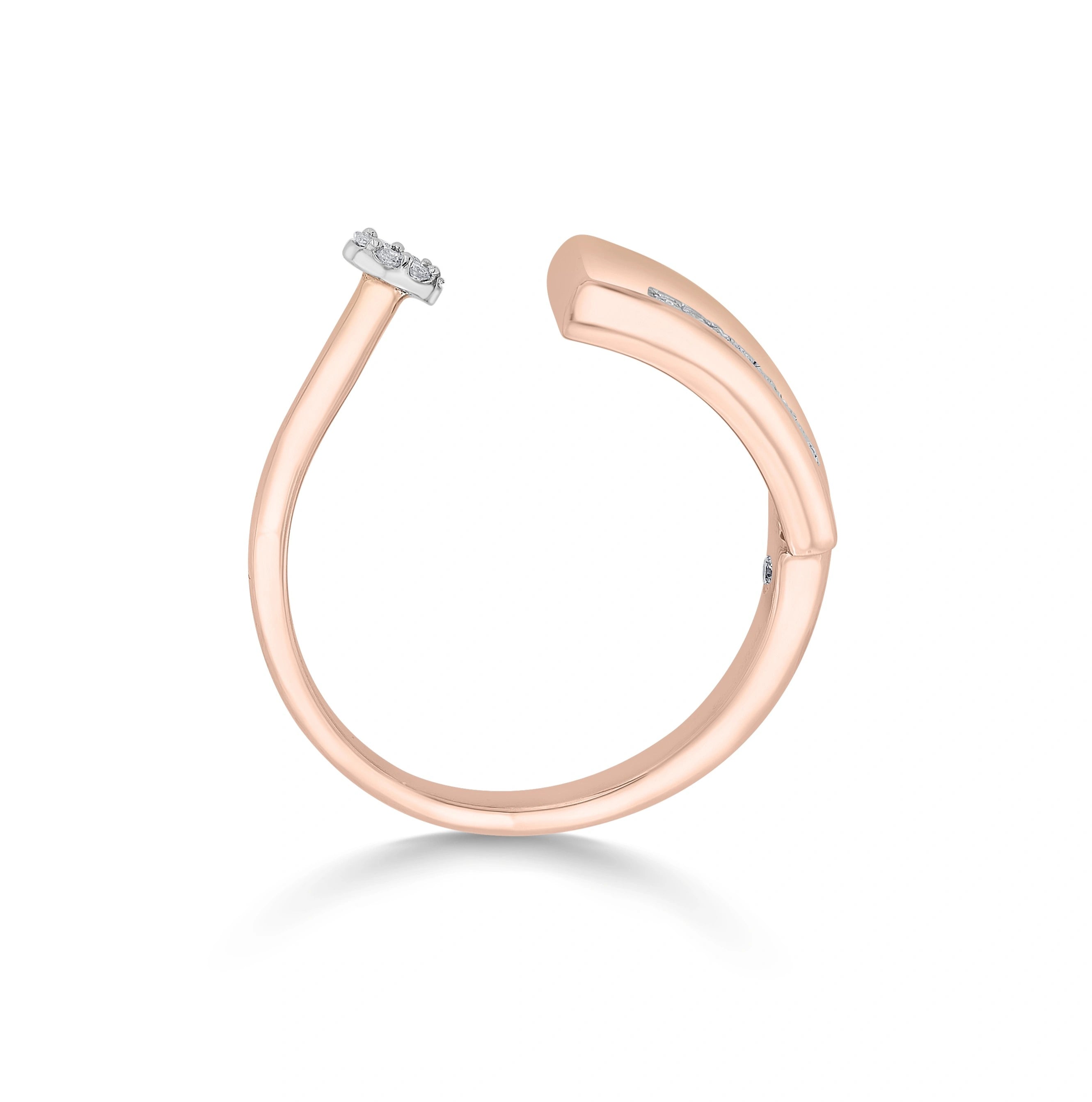 Soiree Apex Glint Armor Ring - Zen Diamond India