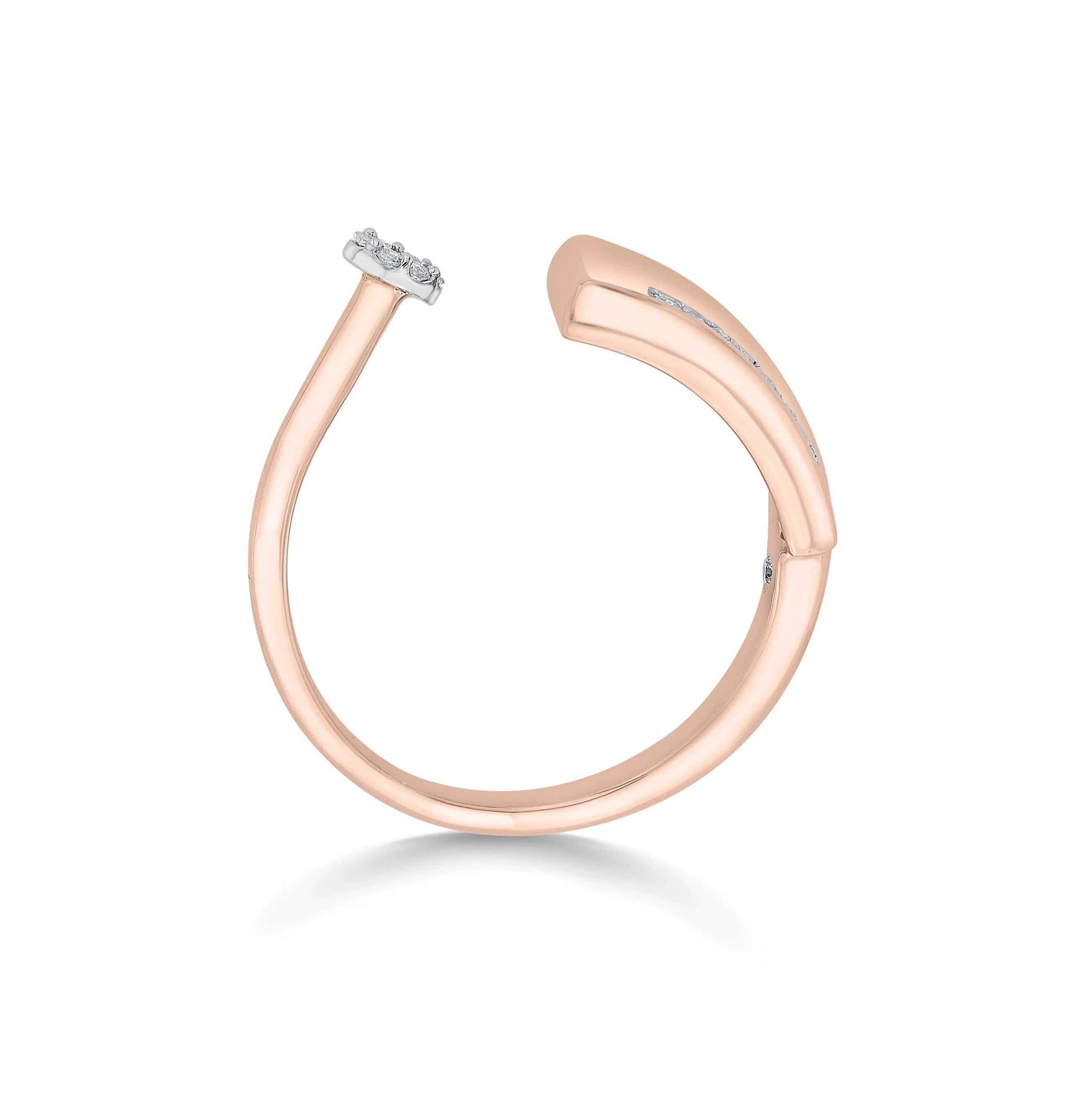 Soirée Apex Glint Armor Ring - Zen Diamond India