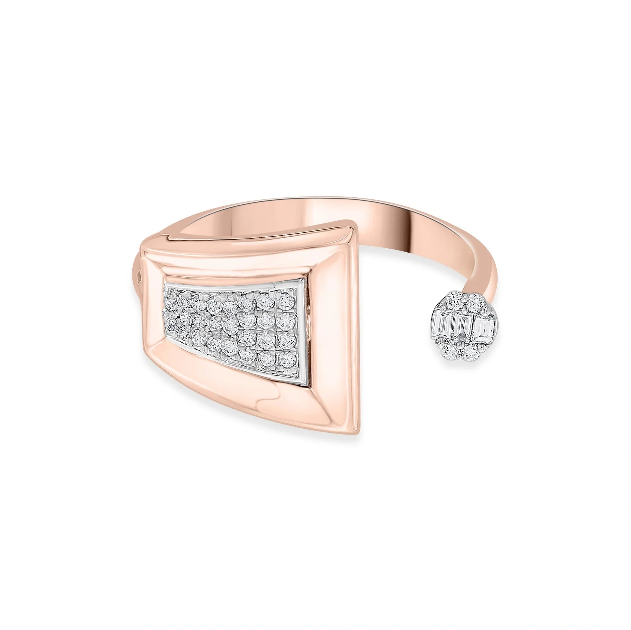 Soirée Apex Glint Armor Ring - Zen Diamond India
