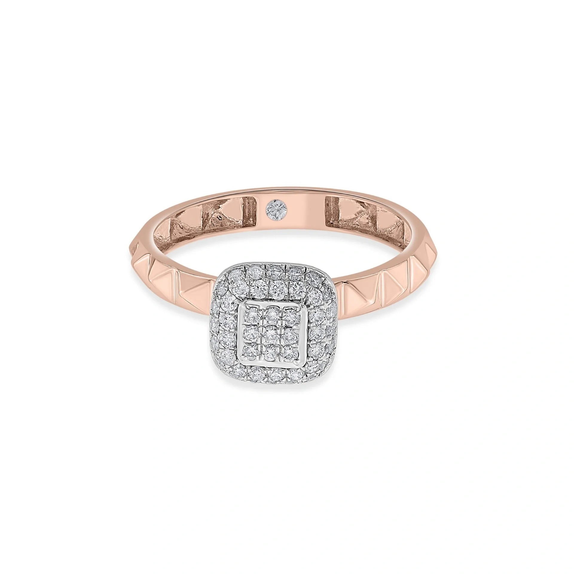 Soirée Glitz Matrix Luxe Ring - Zen Diamond India