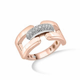 Cuban Bold Link Pave Diamond Statement Ring